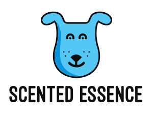 Blue Dog Cartoon logo design