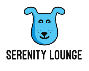 Blue Dog Cartoon logo design