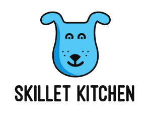 Blue Dog Cartoon logo design