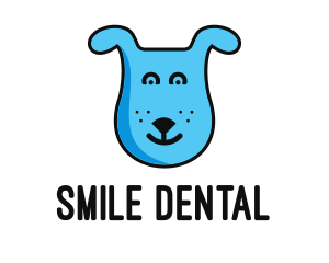 Blue Dog Cartoon logo design