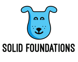 Blue Dog Cartoon logo