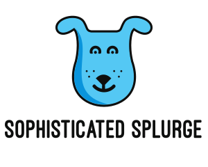 Blue Dog Cartoon logo design