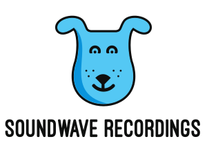 Blue Dog Cartoon logo design