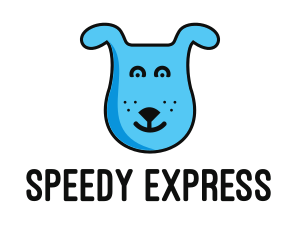 Blue Dog Cartoon logo design