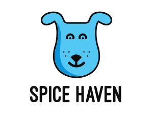 Blue Dog Cartoon logo design