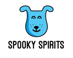 Blue Dog Cartoon logo design