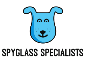 Blue Dog Cartoon logo design