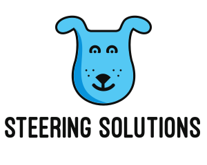 Blue Dog Cartoon logo design