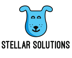 Blue Dog Cartoon logo design