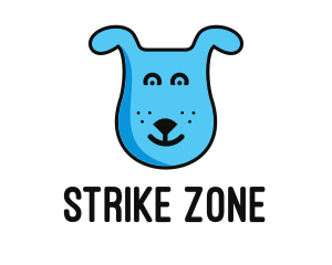 Blue Dog Cartoon logo design