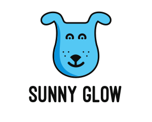 Blue Dog Cartoon logo design