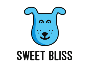 Blue Dog Cartoon logo design