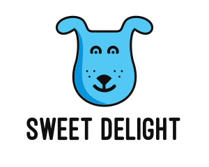 Blue Dog Cartoon logo design