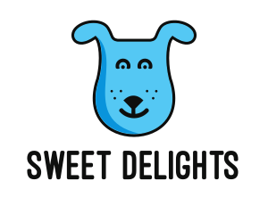 Blue Dog Cartoon logo design