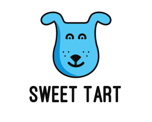 Blue Dog Cartoon logo design