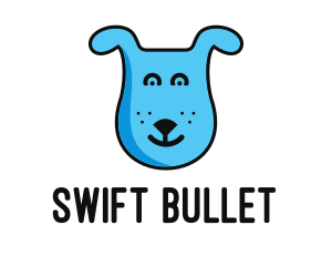 Blue Dog Cartoon logo design