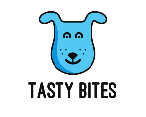 Blue Dog Cartoon logo design