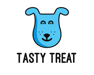 Blue Dog Cartoon logo design