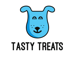 Blue Dog Cartoon logo design