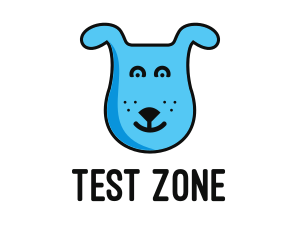 Blue Dog Cartoon logo design