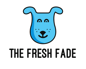 Blue Dog Cartoon logo design