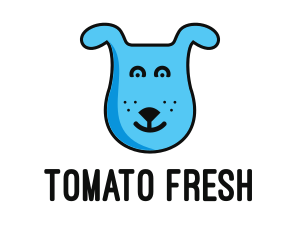 Blue Dog Cartoon logo design