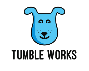 Blue Dog Cartoon logo design