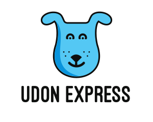 Blue Dog Cartoon logo design