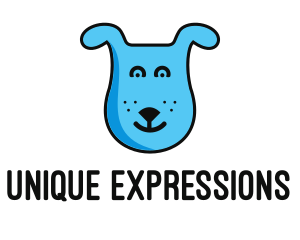 Blue Dog Cartoon logo design