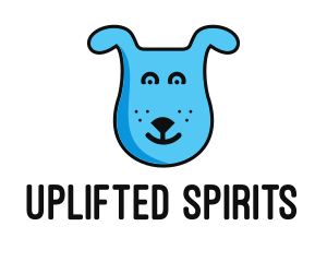 Blue Dog Cartoon logo design