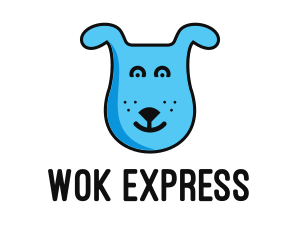 Blue Dog Cartoon logo design