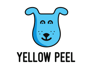 Blue Dog Cartoon logo design