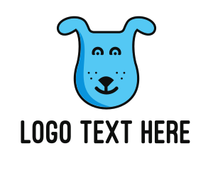 Blue Dog Cartoon logo