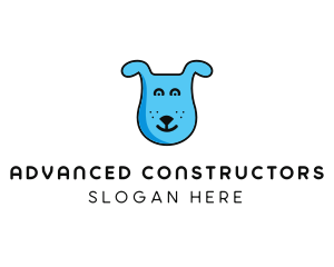 Blue Dog Cartoon logo design