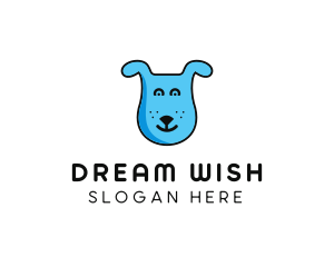 Blue Dog Cartoon logo design