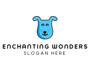 Blue Dog Cartoon logo design