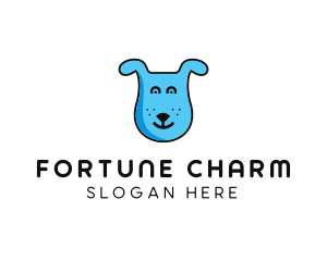 Blue Dog Cartoon logo design