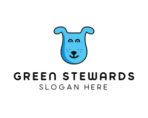 Blue Dog Cartoon logo design