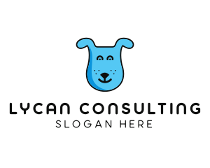 Blue Dog Cartoon logo design