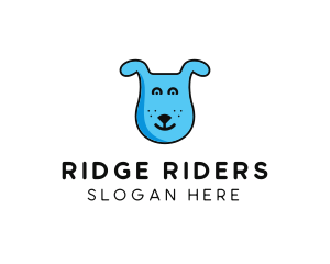 Blue Dog Cartoon logo design