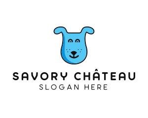 Blue Dog Cartoon logo design