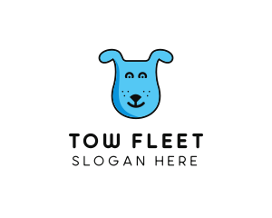 Blue Dog Cartoon logo design