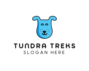 Blue Dog Cartoon logo design