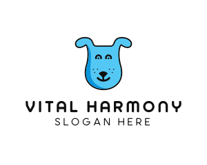 Blue Dog Cartoon logo design