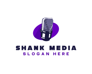 Microphone Broadcast Media logo design