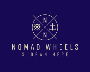 Anchor Wheel Vessel logo design