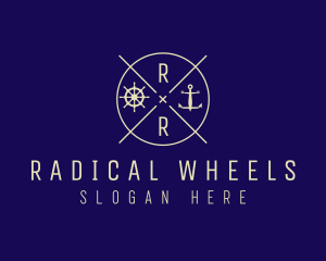 Anchor Wheel Vessel logo design