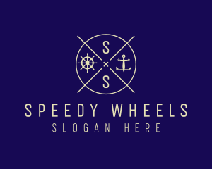 Anchor Wheel Vessel logo design