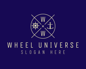 Anchor Wheel Vessel logo design