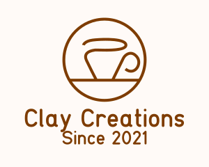 Minimalist Ceramic Mug  logo design